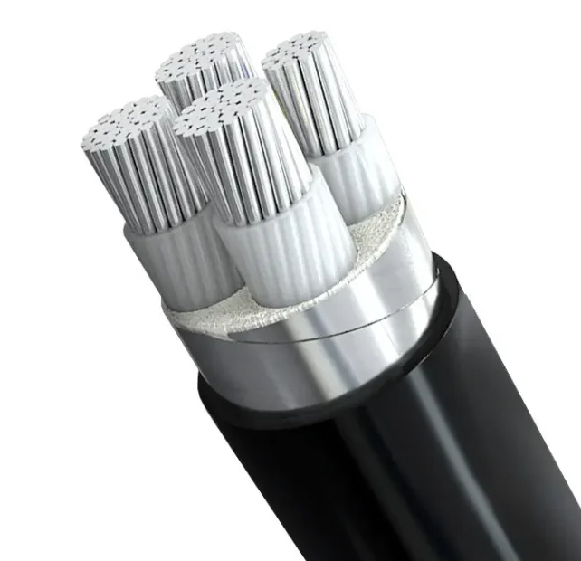 NA2YY / YJLV22 4 n&uacute;cleo de aluminio XLPE aislado cinta de acero con revestimiento de PVC cable de alimentaci&oacute;n blindado STA