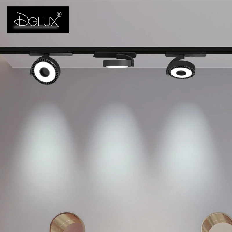 3 фазы Встраиваемая 2/3/4 провода светодиодный Трековый светильник коммерческий проектор алюминиевого литья под давлением для трекового светильника магазина