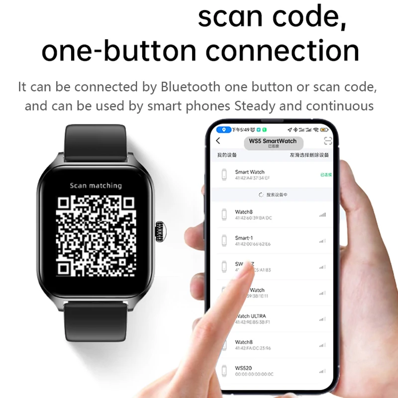 WS-1 IP68 Waterproof Phone Call Message Health Monitor Fitness Tracker BT Call Smartwatch HD Screen Smart Watch With GPS Android - Image 4