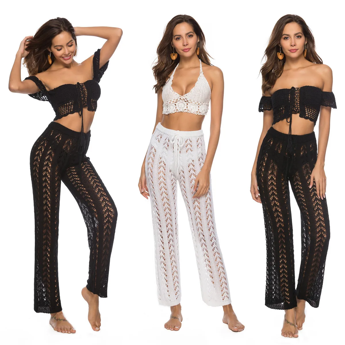 high waisted beach cover up pants