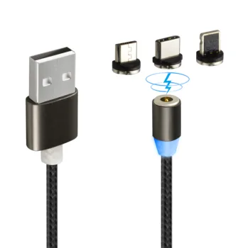3 in 1 USB Type C 2.1A Super Charging Magnetic USB Cable Fast Charging Data USB C Cable