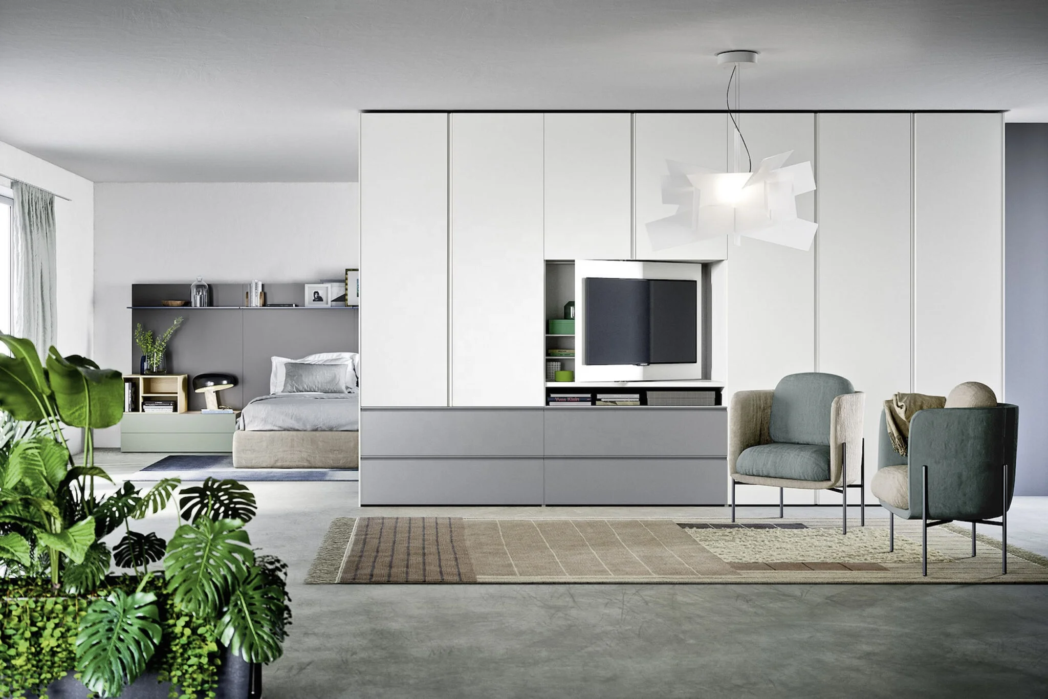 l Shape Modern Wooden Wardrobe with Tv Cabinet for Hotel Room Design Sliding Door Wardrobe with Mirror Convertible