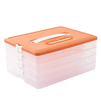 Multi-Layer Special Storage Box Plastic Dumpling Tray for Quick-Frozen Wonton Kitchen Household Refrigerator Freezer Accessory