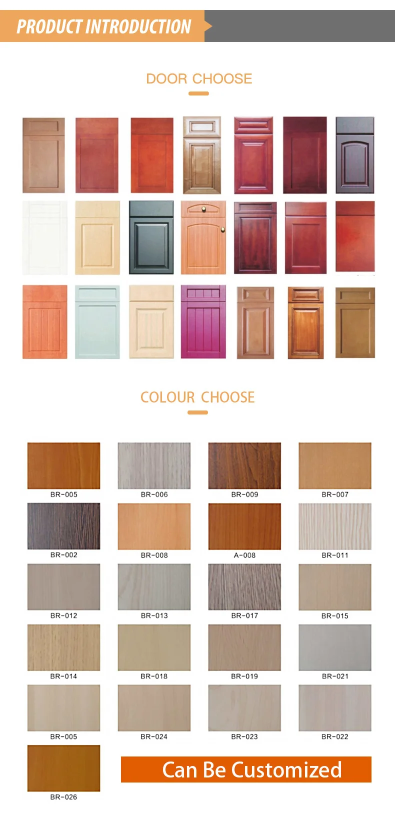 New Styles Complete Pvc Sheet Kitchen Cabinet Design made in china