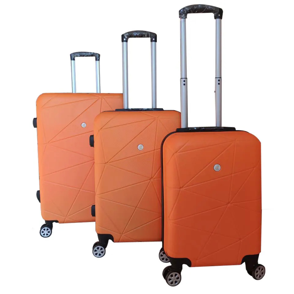 Newest Lightweight Hard case Fashion Trolley Luggage Bag 12pcs  Semi-finished SKD Luggage Abs Suitcase Set