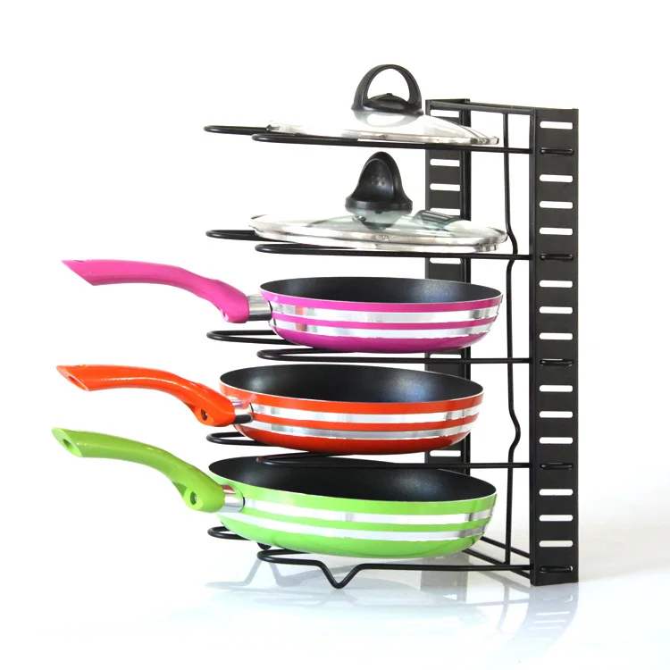 Organizer Rack Multi-layer Iron Cover Storage Holder Kitchen Shelf