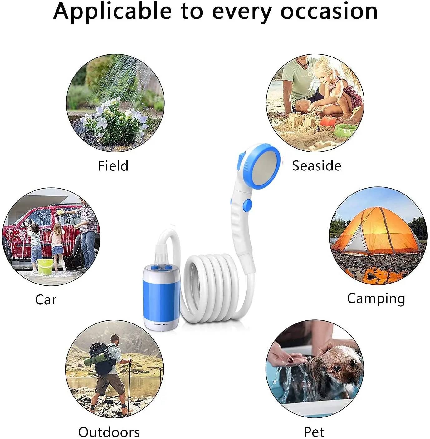 Уличный Электрический Душ для кемпинга переносной походный душ для душа на открытом воздухе для мытья автомобиля для купания домашних животных