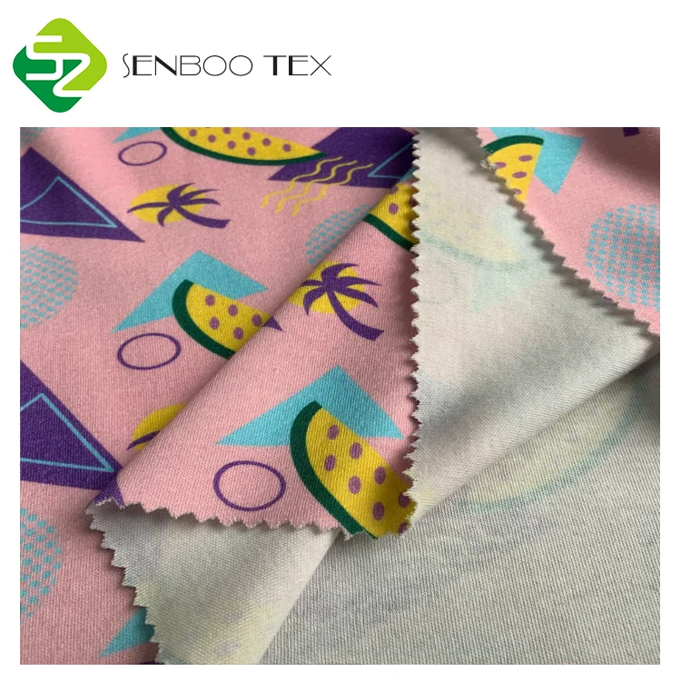 Top quality soft 40S 100% organic cotton interlock fabric for women's sleepwear