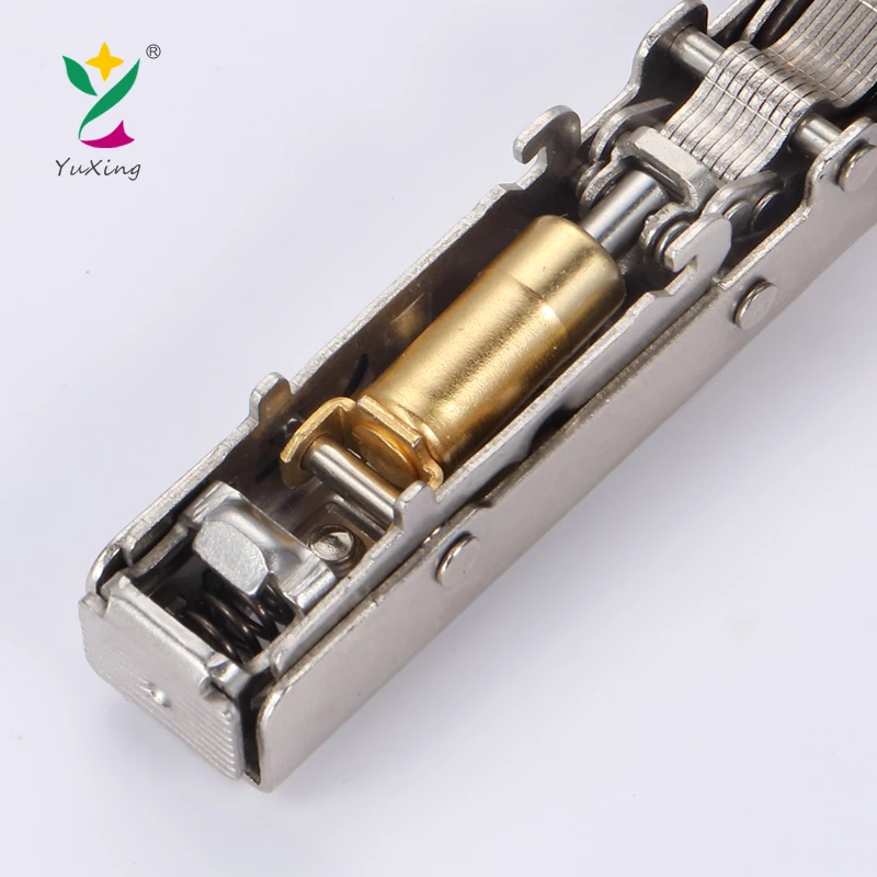 YUXING Furniture Fittings Open Self Closing Auto Hinge Clip on Kitchen Cabinet Door Hinges for Closet