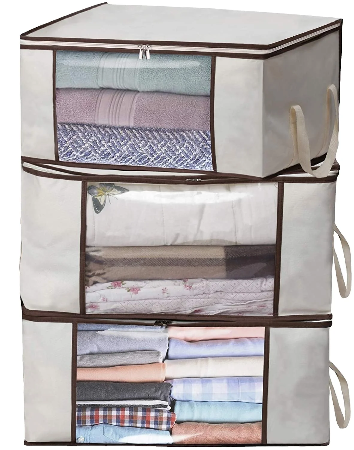 home basics underbed quilt blanket organizer