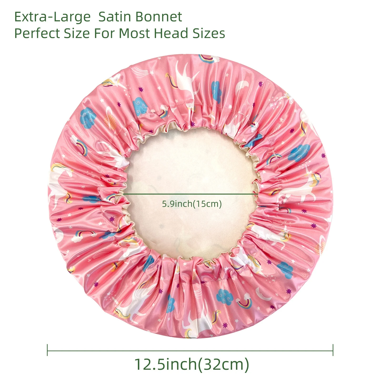 Extra Large Diameter 33 Cm Royal Satin Silk Sleeping Cap Hair