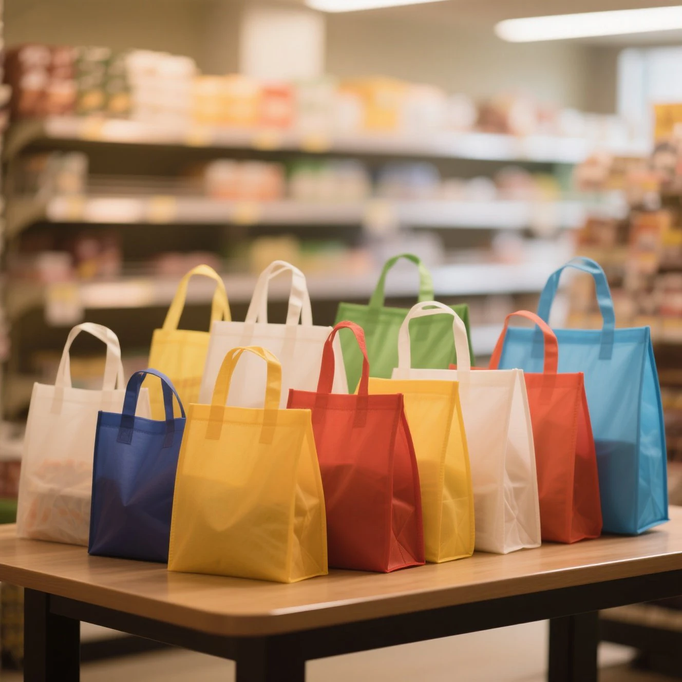 Wholesale Non Woven Tote Bag Promotion Grocery Shopping Bag Reusable Non Woven Packaging Bags