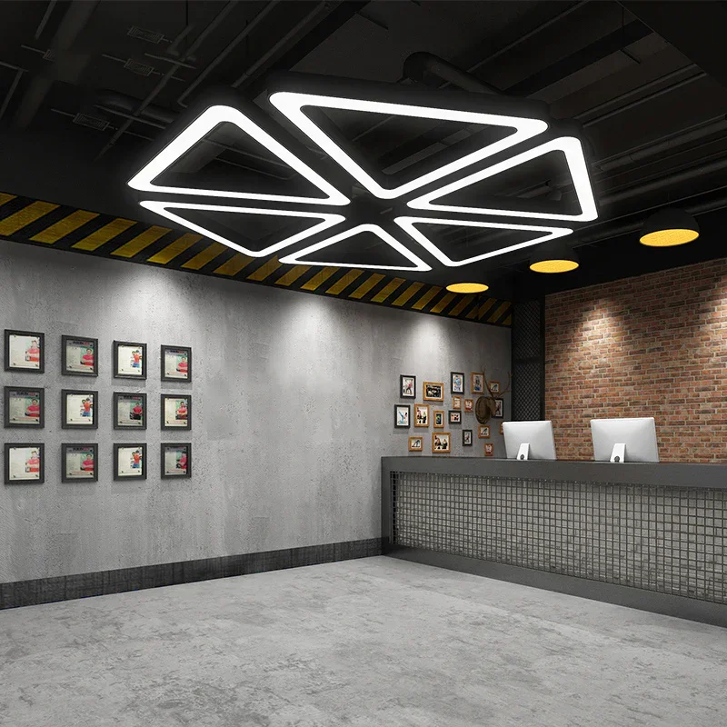 Decorative Triangle Series Led Curved Profile Light No Flicker Easy Installation for Coffee Shop