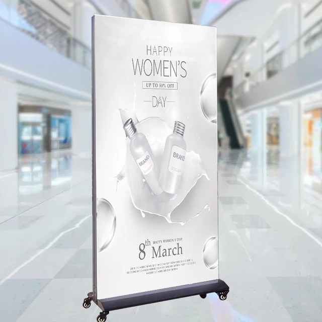 China custom LED display board trade show PVC light box frameless cloth advertising light box Led light box display