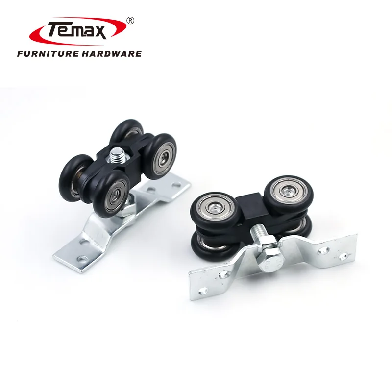 TEMAX TM327A Furniture Sliding Door Roller 4 Wheel Wardrobe Hanging Door Roller System