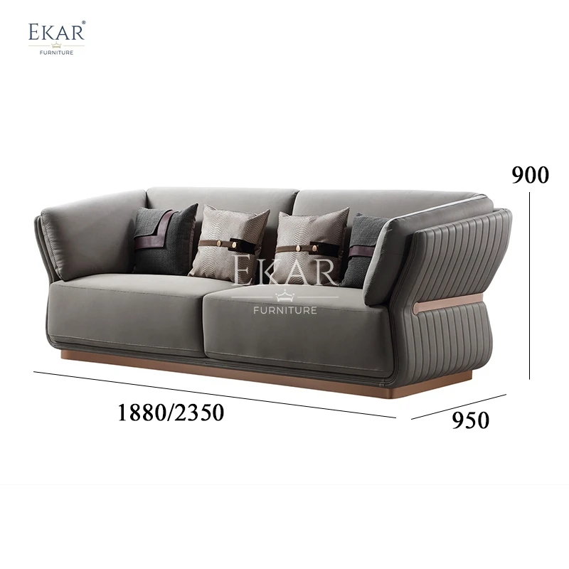 product new design italian red copper hardware living room comfortable modular sofa-68