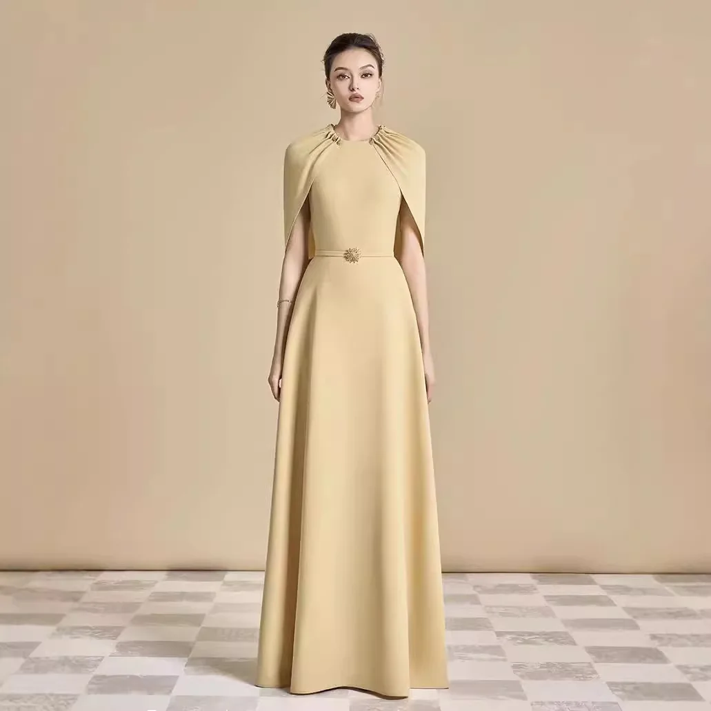 Alibaba.com: High Quality Fashion Solid Color Cape Khaki Women's Dresses,  Banquet Slim-fit Evening Dresses : Source authentic apparel with global  supplier connections and certification-compliant options.