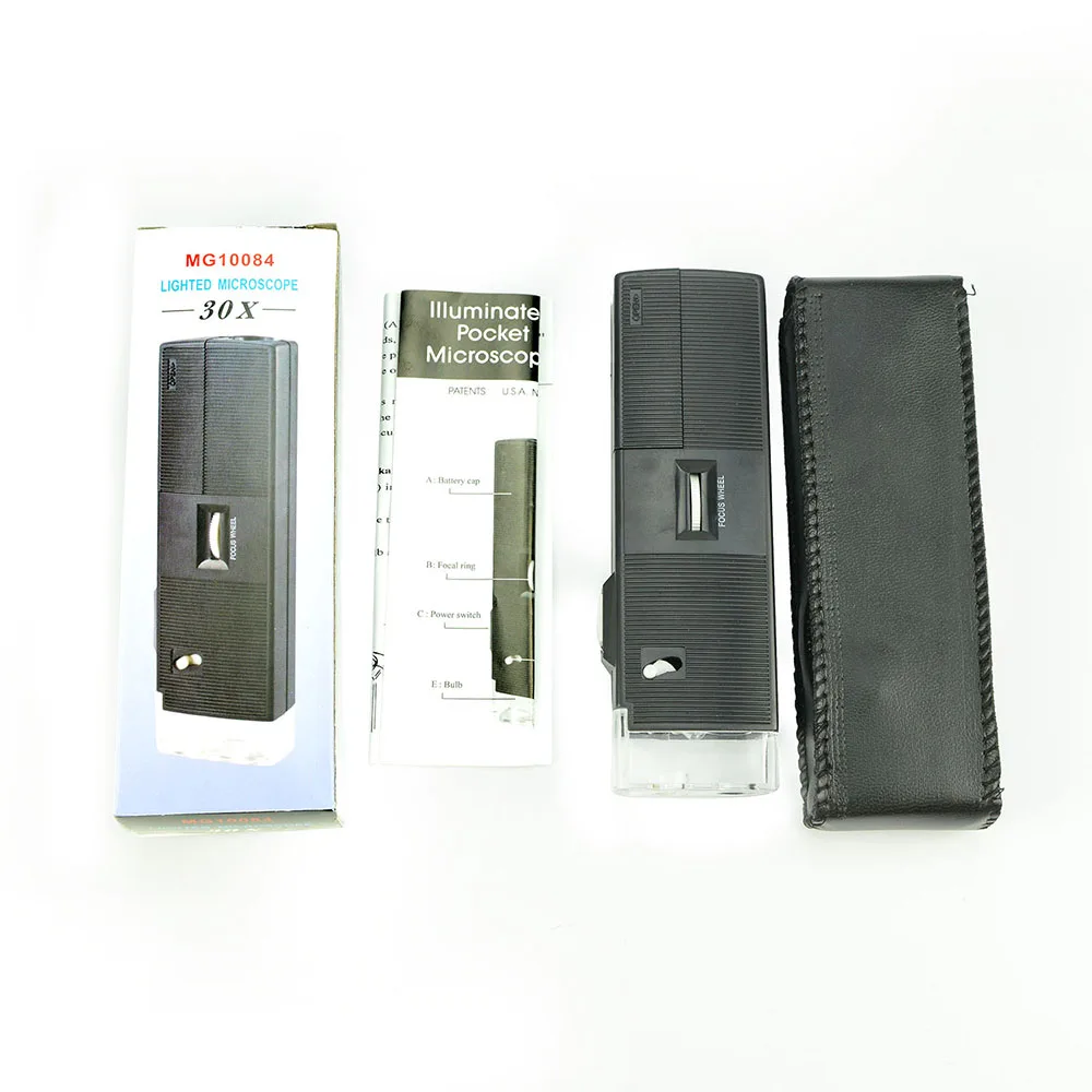 MG10084 30X Zoom Pocket Microscope with Light