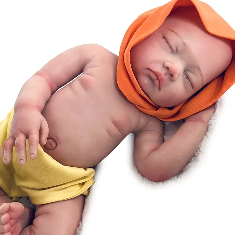 Высококачественная однотонная платиновая силиконовая Реалистичная кукла для новорожденных 18 дюймов мягкое на