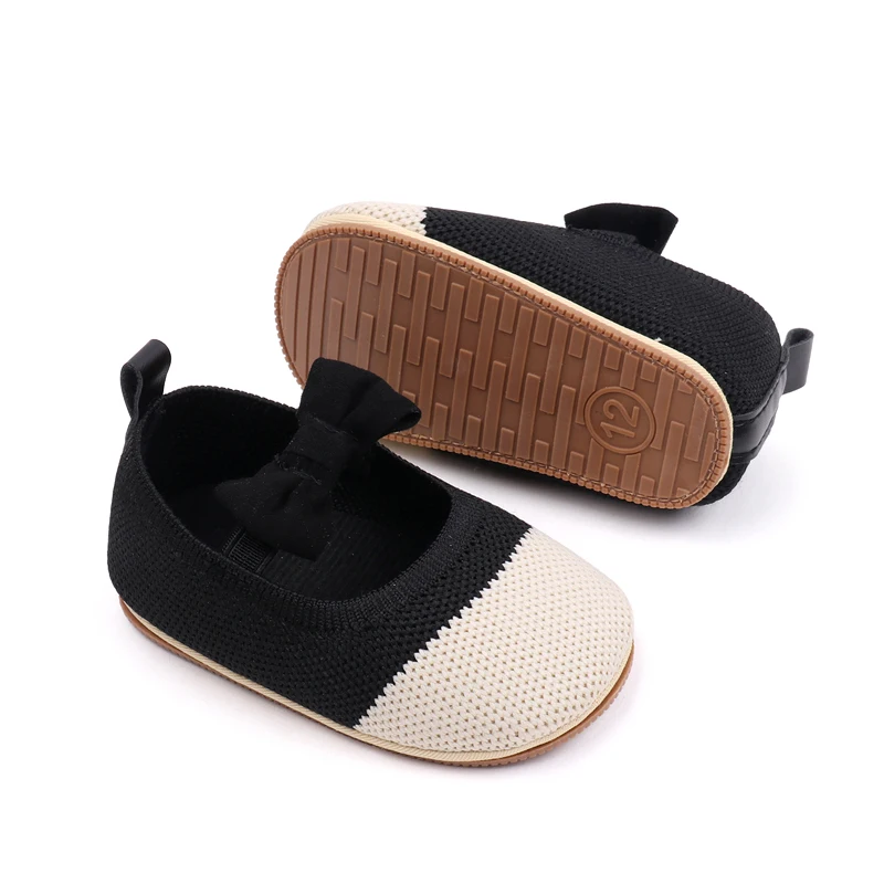 Spring and Autumn Color-matching Mesh Bow Soft Soled Baby Toddler Shoes for Girls manufacture