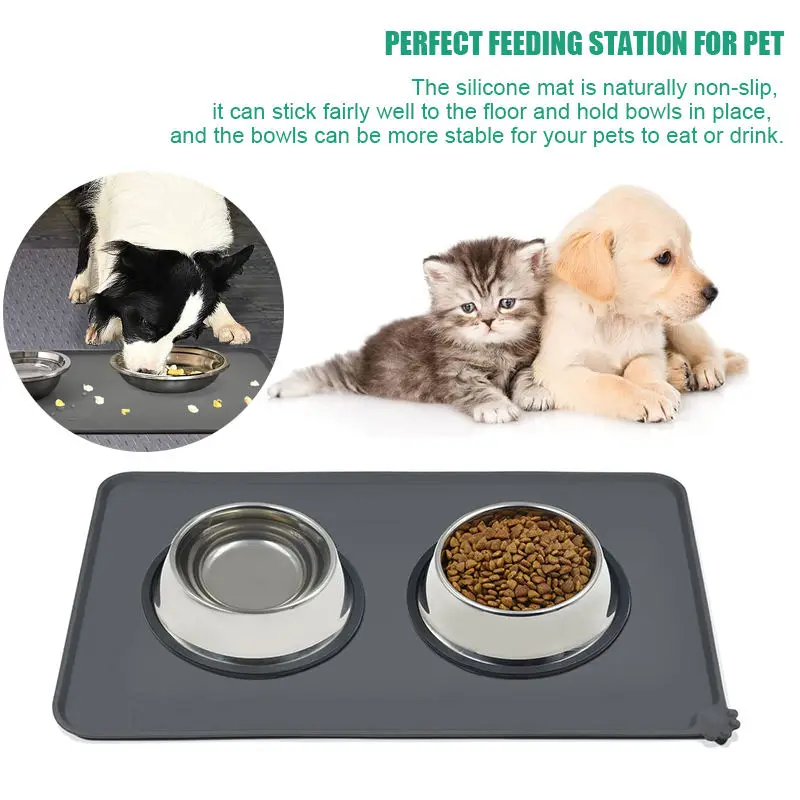 lohas waterproof silicone pet feeding mats