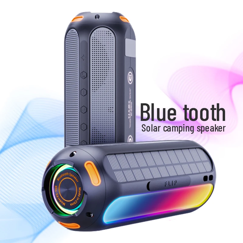 5000mah IPX 6 Waterproof Wonderful Portable Mobile Music Blue Tooth Solar Powered Speaker for