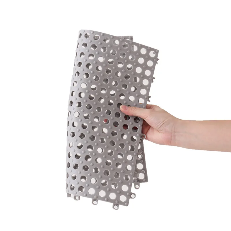 Durable PVC Cuttable Shower Stall Mat Non Slip Hollow Out Rugs for Bathroom