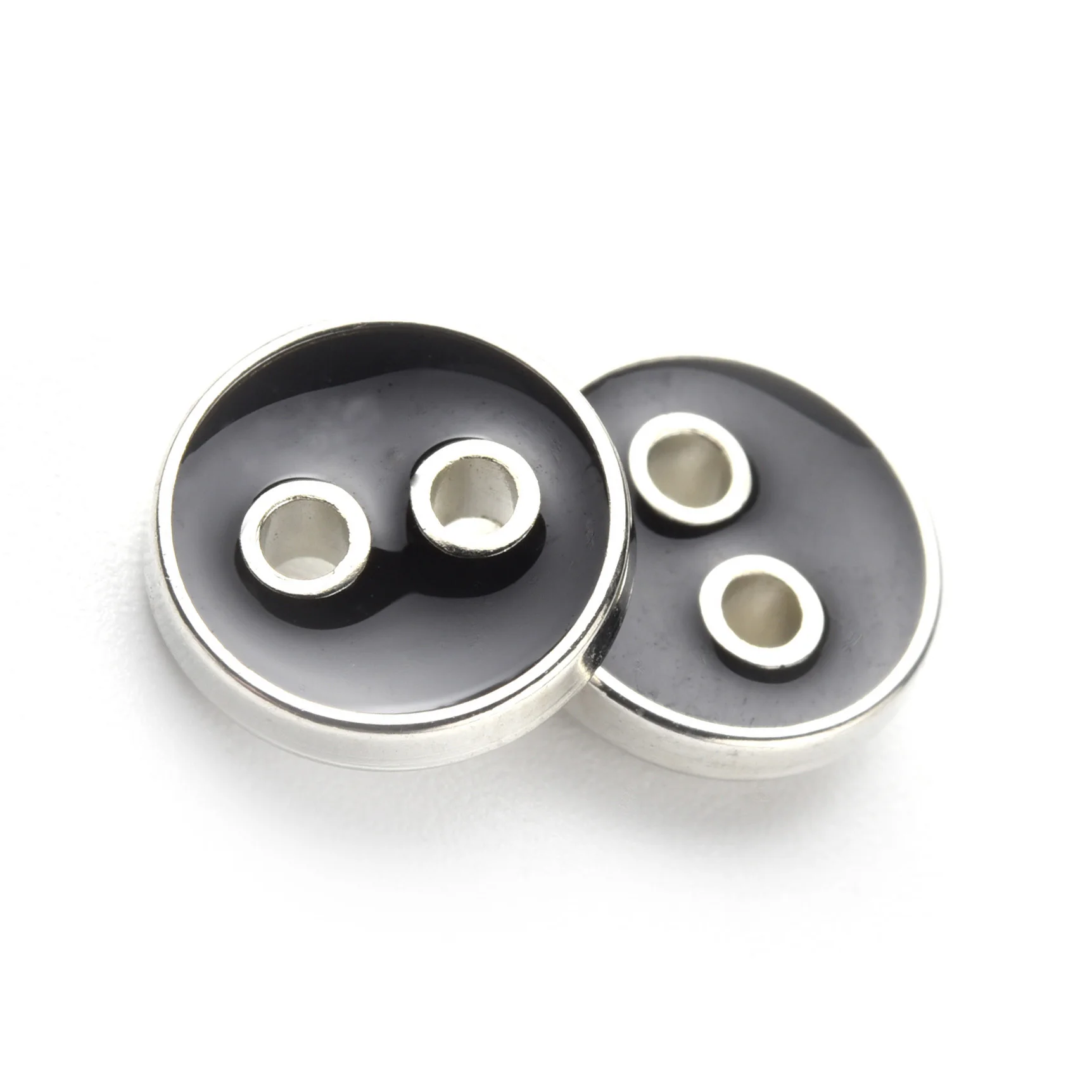 Customize Design 2 Holes Abs Plastic Coat Leather Jacket Button Shirts Garments for Women Men