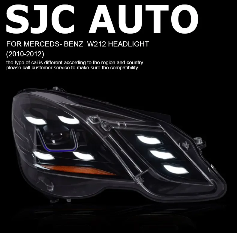 SJC Auto Lighting System for Mercedes-Benz E-Class W212 2010-2012 Led