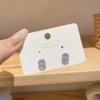 8 pendientes grandes de circonita de 5 mm