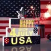 Customized wooden ornaments for Independence Day (7 items)