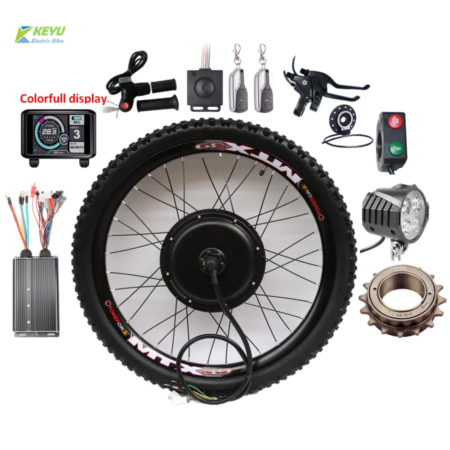 
High speed 80km/h motorcycle motor kit 5000w 72v electric bike with 80A controller ebike conversion kit 
