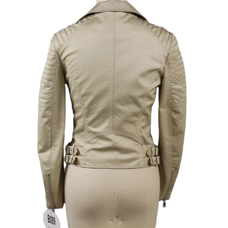 Slim Slimming Bomber Pu Jacket 