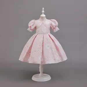 Girls Princess Birthday Dress Crocheted Cotton Blend Bubble Flower Girl Skirt Children's Skirt