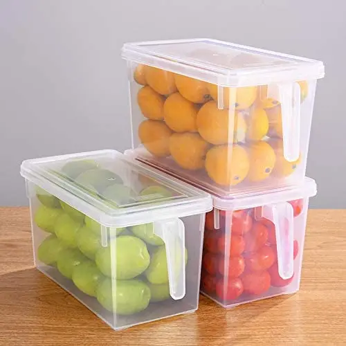 Plastic Storage Containers Square Handle Food Storage Organizer Boxes with  Lids for Refrigerator Fridge Cabinet Desk - China Food Container and Plastic  Box price