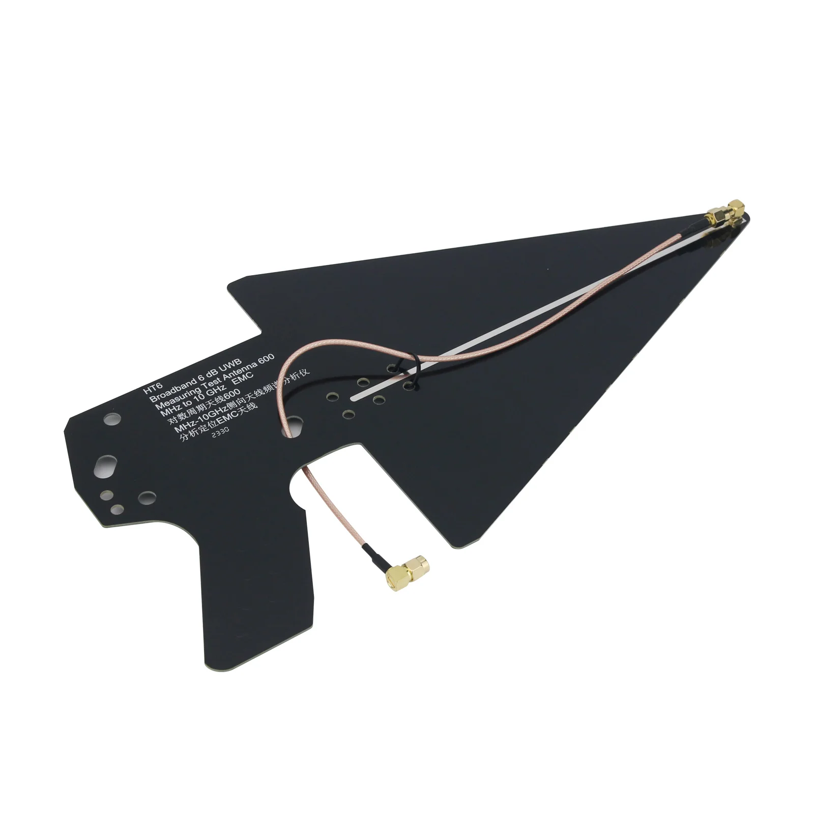 HT6 0.6-10GHz LPDA Log Periodic Antenna Wideband Test Antenna for Spectrum Analyzer Positioning for EMC Communication Antennas