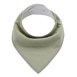 New solid color baby cotton triangle scarf bib double-layer children's saliva towel bib processing custom factory direct sales