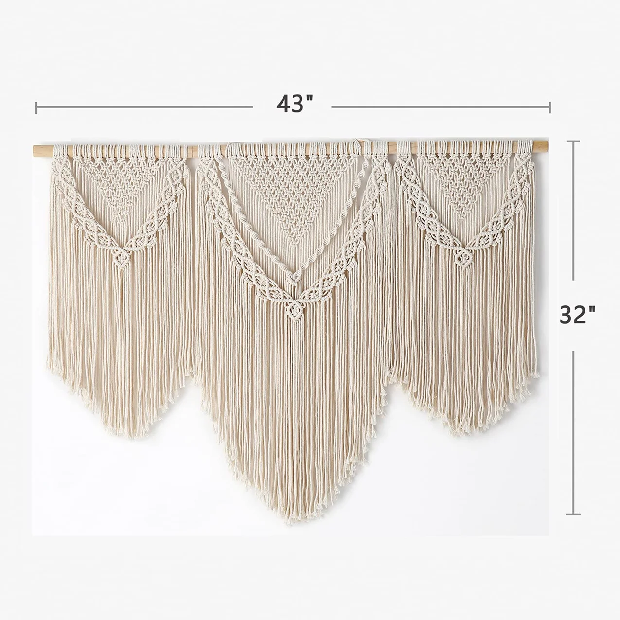 E-007 Свадебный Настенный декор ручной работы хлопковый шнур Тканый гобелен макраме настенная полка украшение