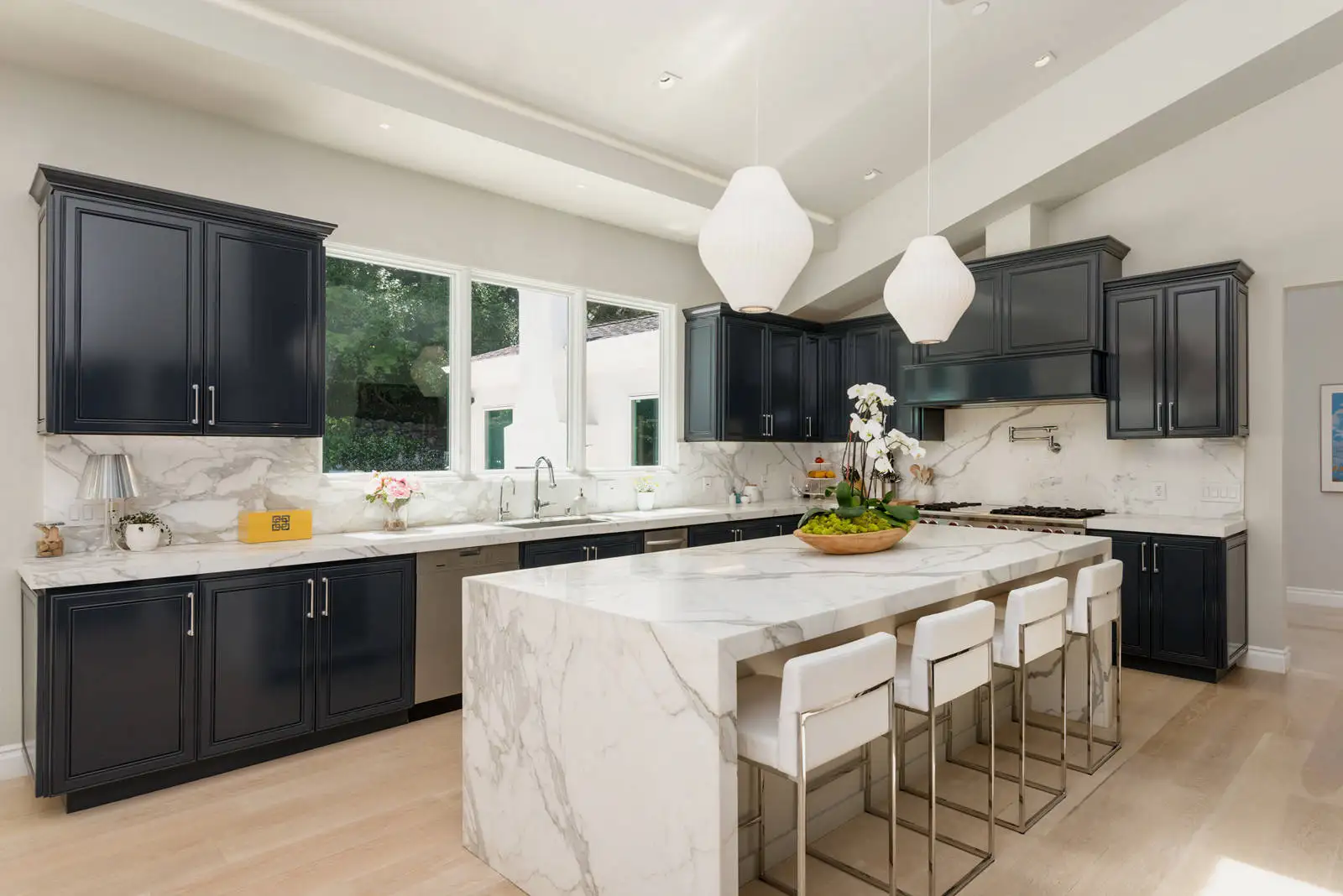 Modern Black Shaker Style Kitchen Cabinets Solid Wood Kitchen Cabinets ...