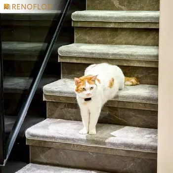 Customized Size Anti-Slip Indoor Outdoor Seven Stripe Rib Floor Mat Roll Shape Washable Carpet for Stairs
