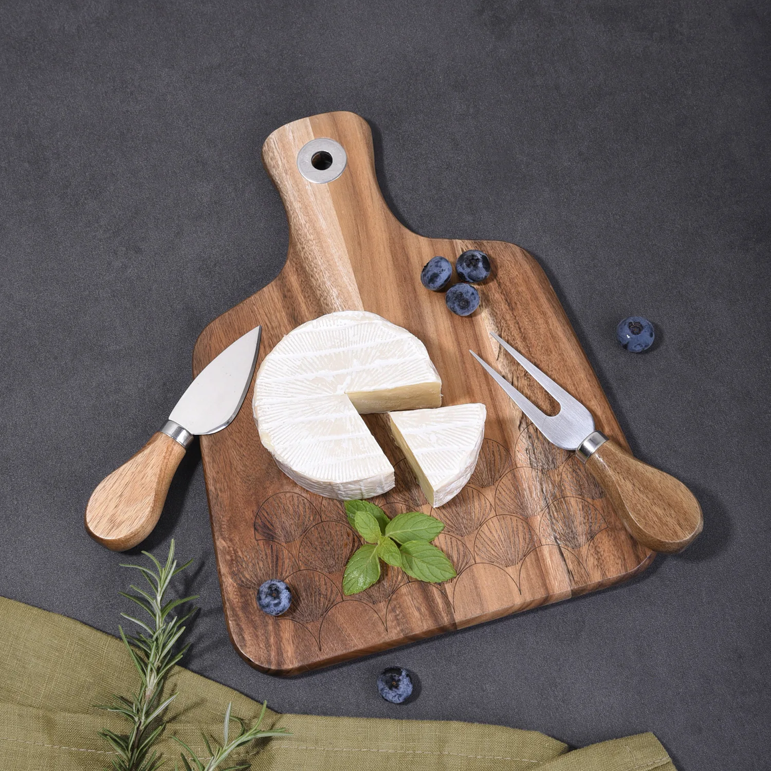 Popular Slate Cheese Board Acacia Cheese Board Knife Set As Gift ...