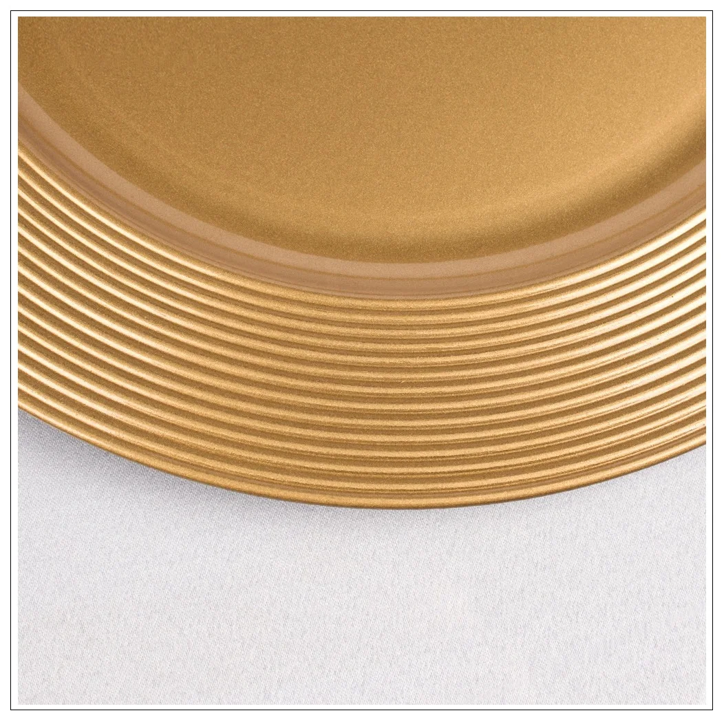 High Quality 30cm Stainless Steel Magnetic Tray Eco-Friendly for Charger Plate Serving Dish for Home or Wedding Wholesale