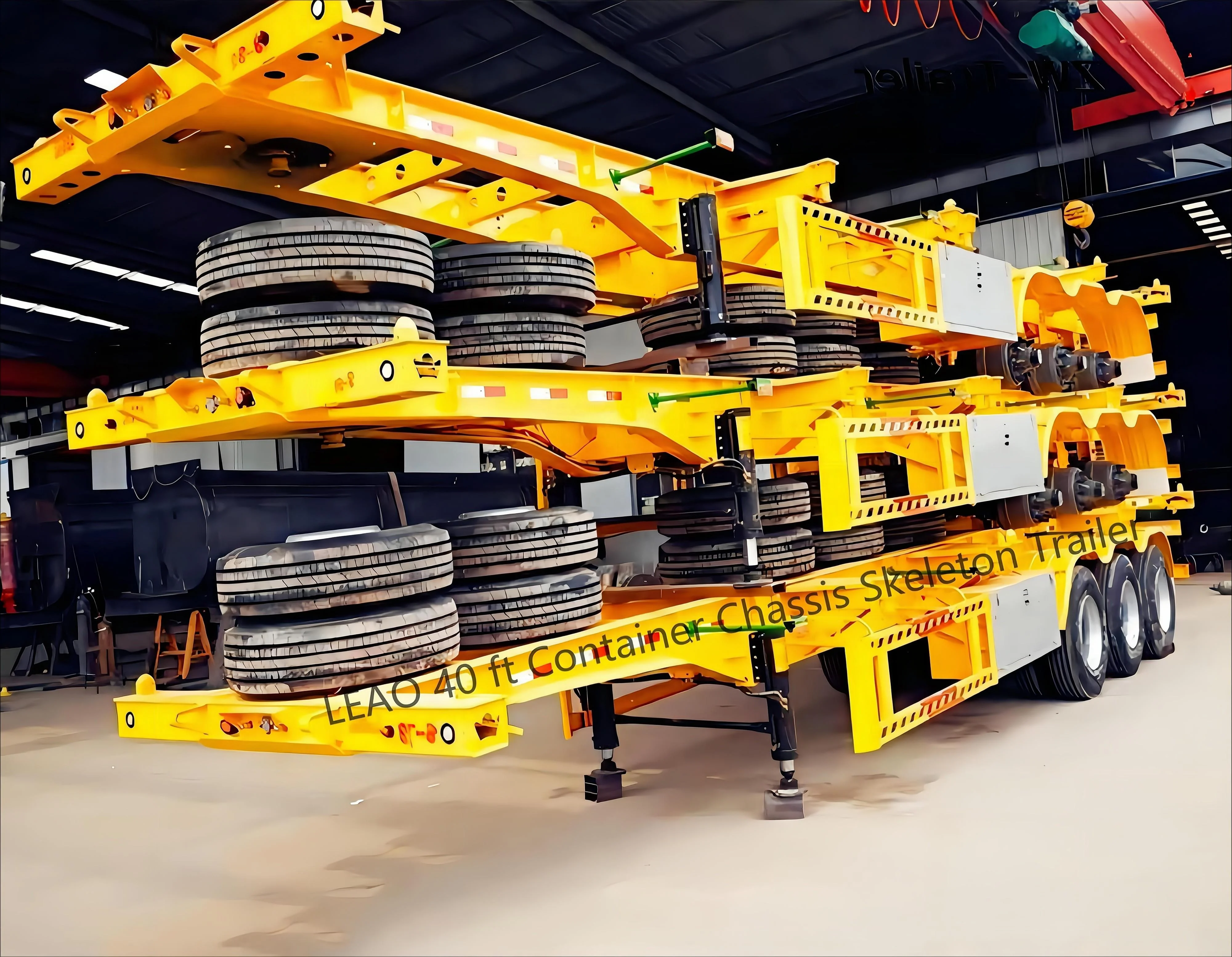 Поставка с завода Liangshan 2/3 оси 20 футов/40 футов каркас рамы/Платформа контейнерный шасси прицеп закрученными замками