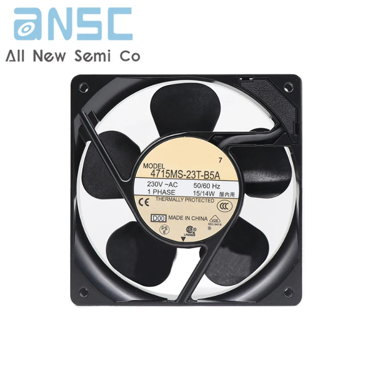 Original Axial flow fan 4715MS-23T-B5A 15/14W 12038 0.16A 50Hz 2900rpm Industrial AC ventilation and heat dissipation ball fan