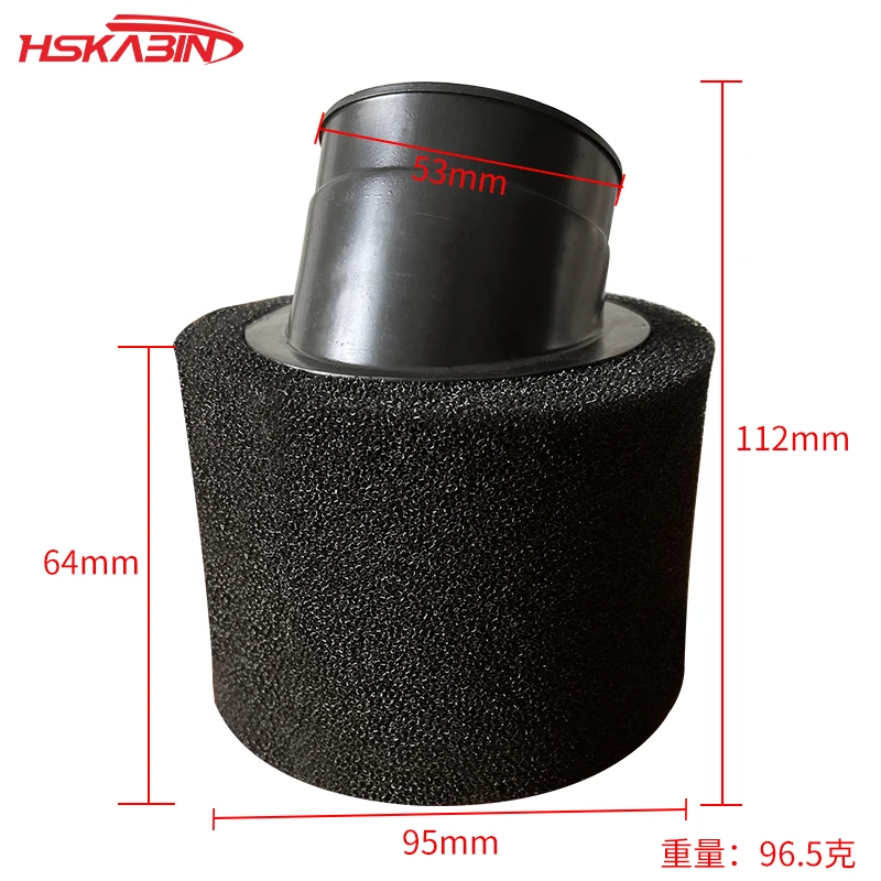 35/38/40/42/45/48 полностью черный красный внутри-красная снаружи-черный диагональный прямой губчатый воздушный фильтр аксессуары для