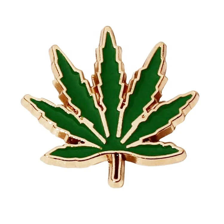 Custom Leaf Shape Alloy Pin Label Maker Clothing Embossed Tags Enamel  Emblem Pin Badge for Dress