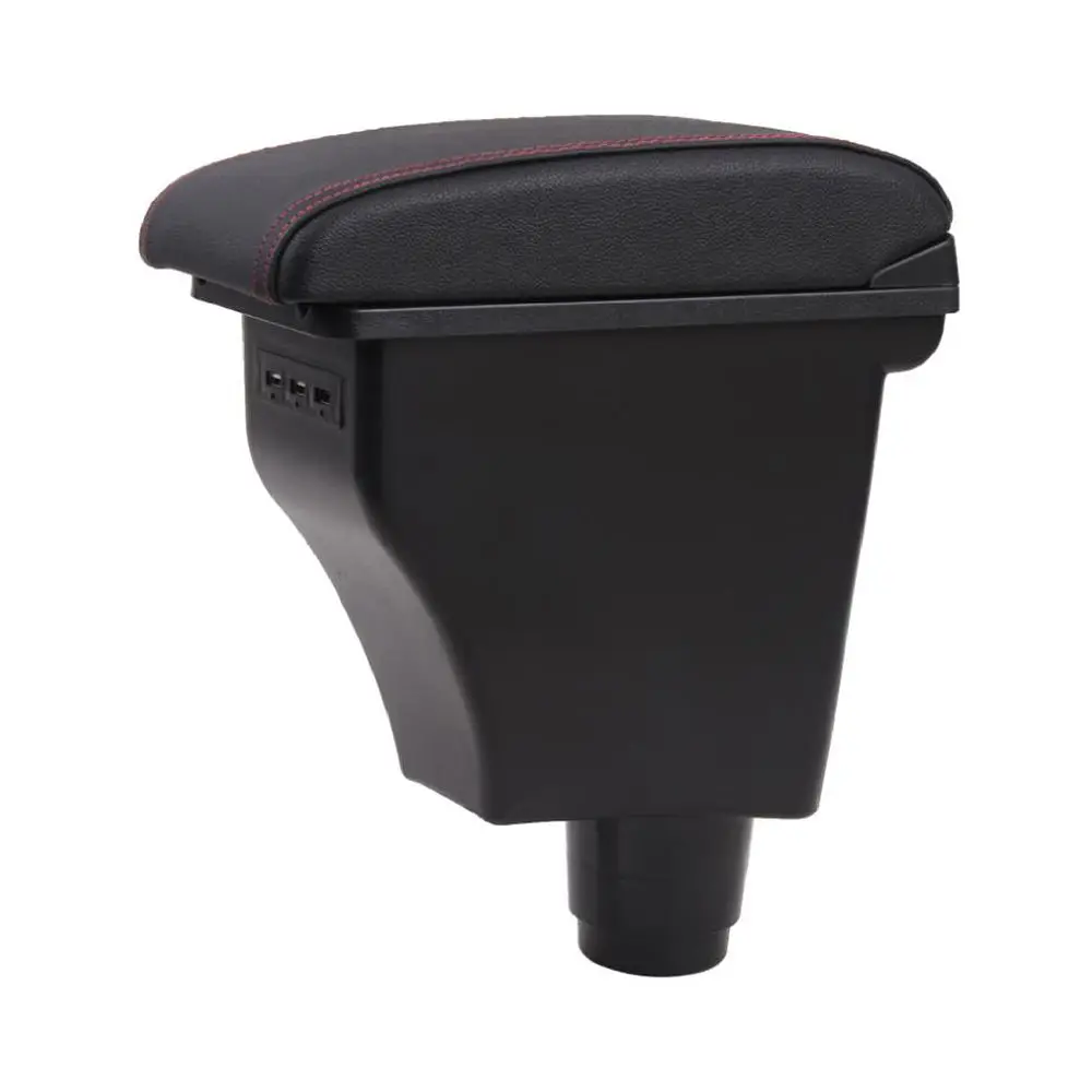 product height adjustable car console armrest box comes with a comfort elbow pad and serves as a convenient storage organizer-3
