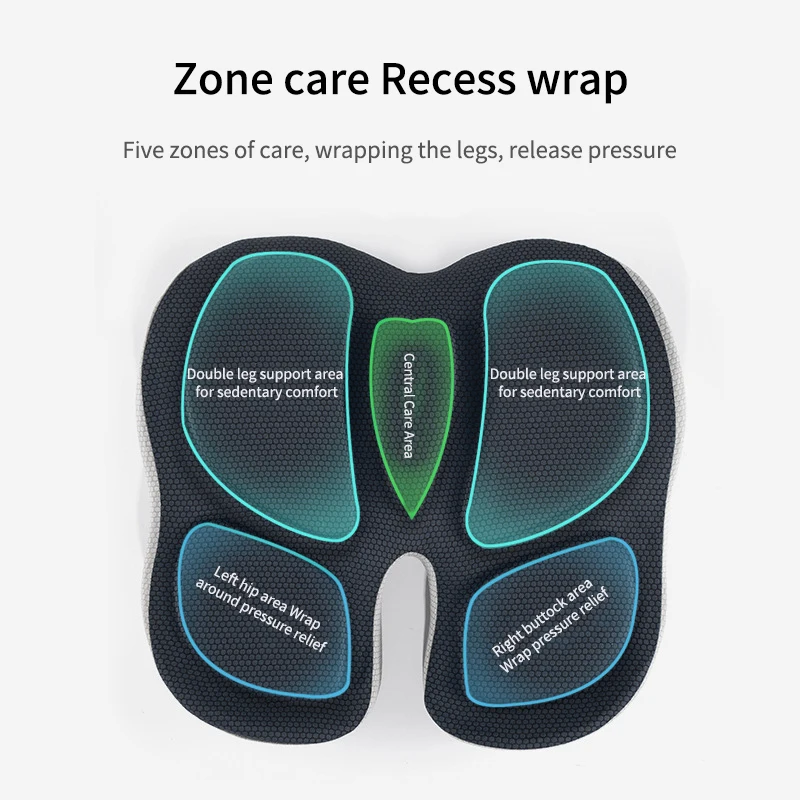 Home Office Chair Sedentary Memory Foam Seat Cushion Breathable Cushion