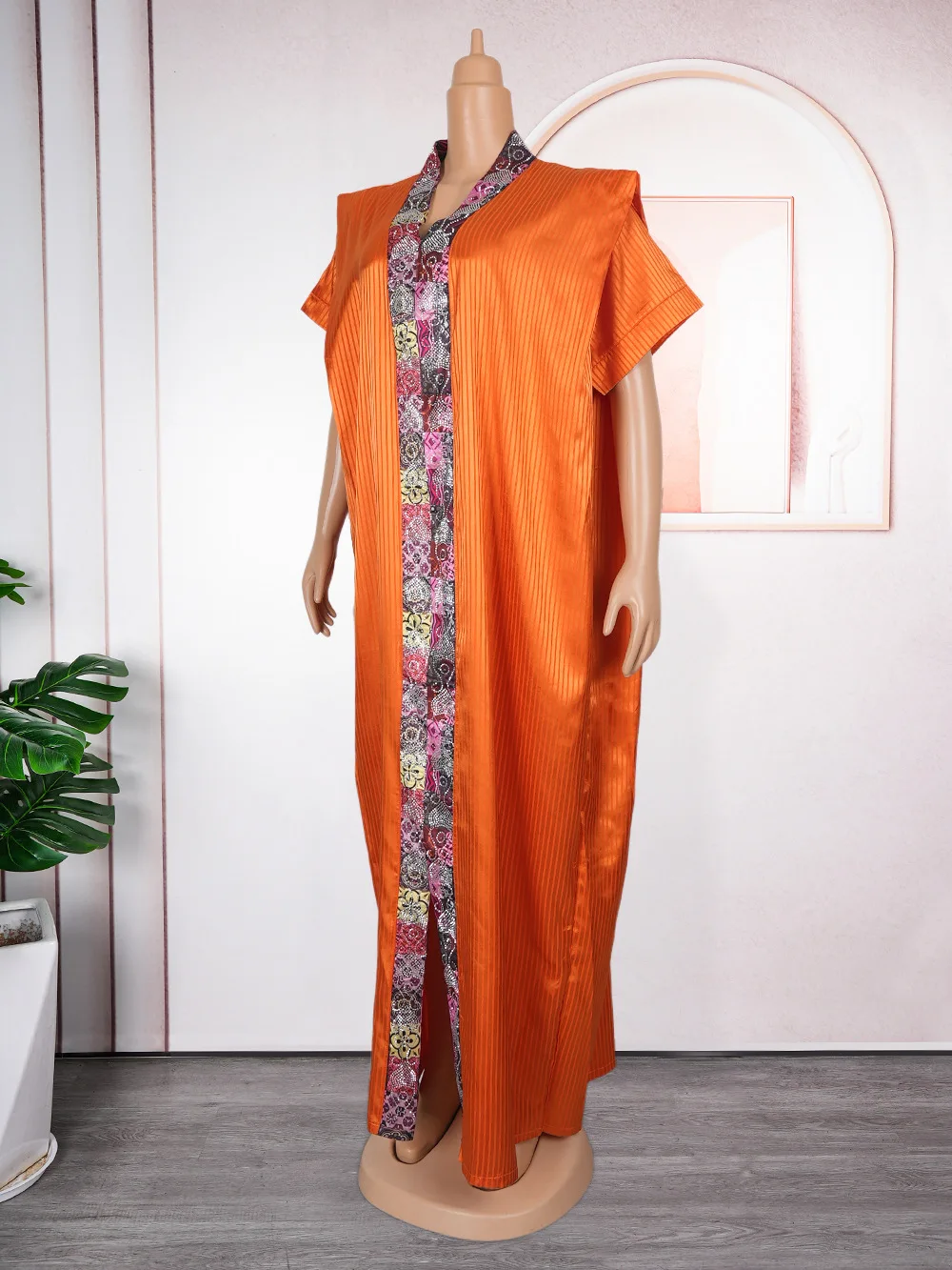 African Caftan Dress Women Satin Kaftan Dress Loose Casual Caftan Dress