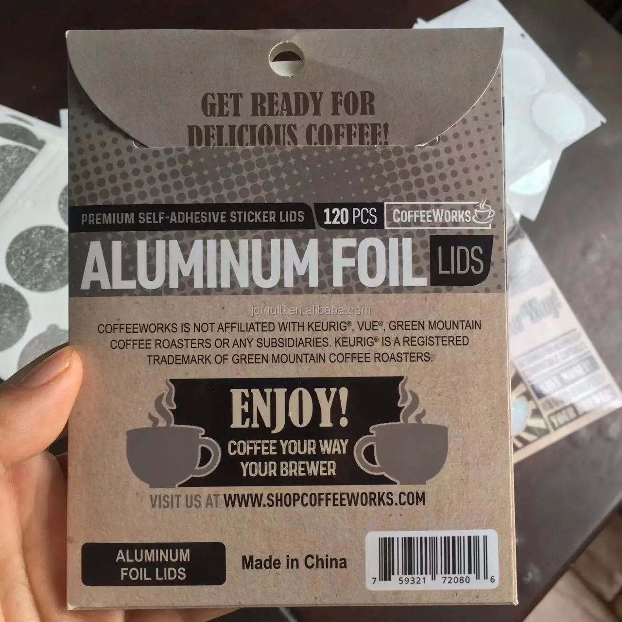 Grosir Kosong Cangkir Kopi Tutup Foil 